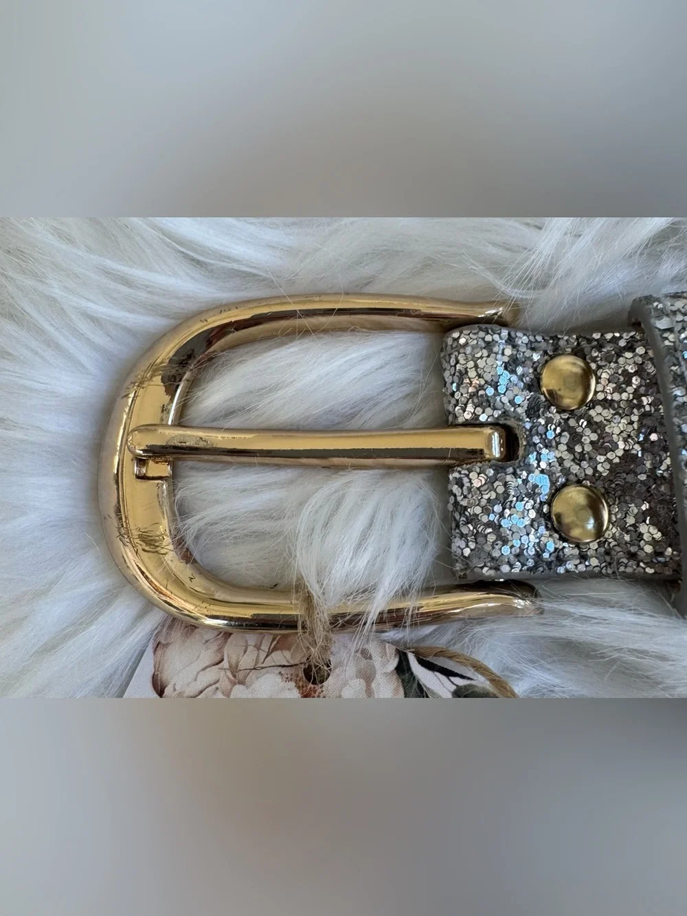 Crystal-Embellished Silver Women’s Belt